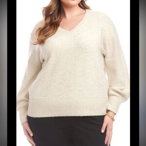 Cozy Cream V-Neck Sweater